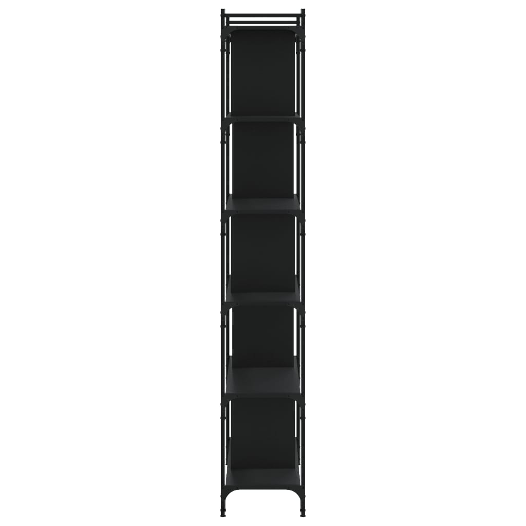 vidaXL Bibliotecă cu 6 niveluri, negru, 76x32x192 cm, lemn prelucrat vidaXL Bibliotecă cu 6 niveluri, negru, 76x32x192 cm, lemn prelucrat