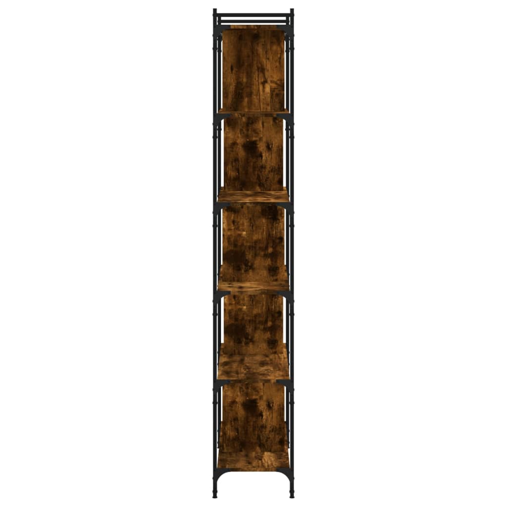vidaXL Bibliotecă cu 6 niveluri, stejar fumuriu, 76x32x192 cm, lemn