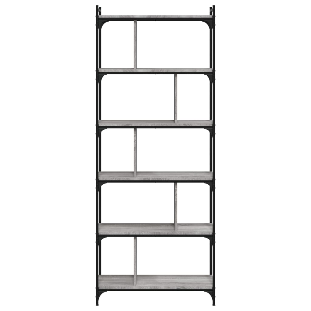 vidaXL Bibliotecă cu 6 niveluri gri sonoma 76x32x192 cm lemn compozit vidaXL Bibliotecă cu 6 niveluri gri sonoma 76x32x192 cm lemn compozit