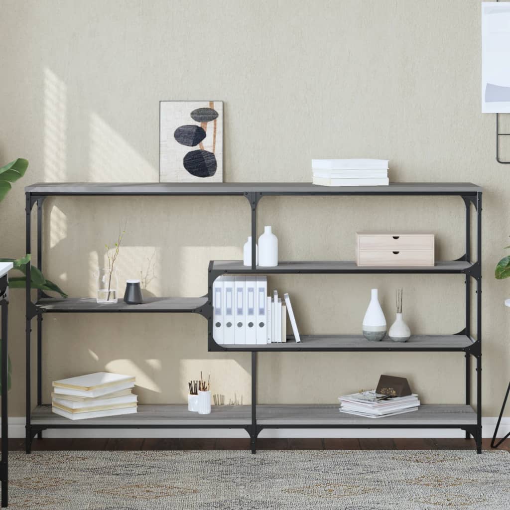 vidaXL Măsuță consolă, gri sonoma, 160x32x95 cm, lemn prelucrat vidaXL Măsuță consolă, gri sonoma, 160x32x95 cm, lemn prelucrat