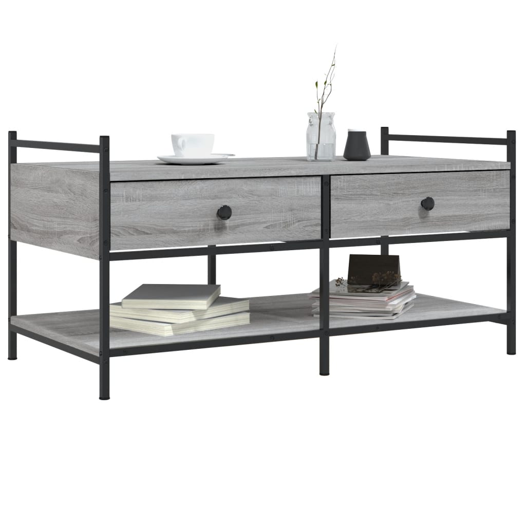 vidaXL Măsuță de cafea, gri sonoma, 99x50x50 cm, lemn compozit vidaXL Măsuță de cafea, gri sonoma, 99x50x50 cm, lemn compozit