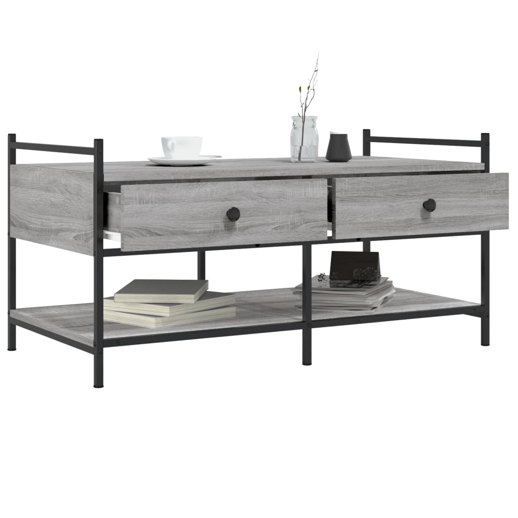 vidaXL Măsuță de cafea, gri sonoma, 99x50x50 cm, lemn compozit vidaXL Măsuță de cafea, gri sonoma, 99x50x50 cm, lemn compozit