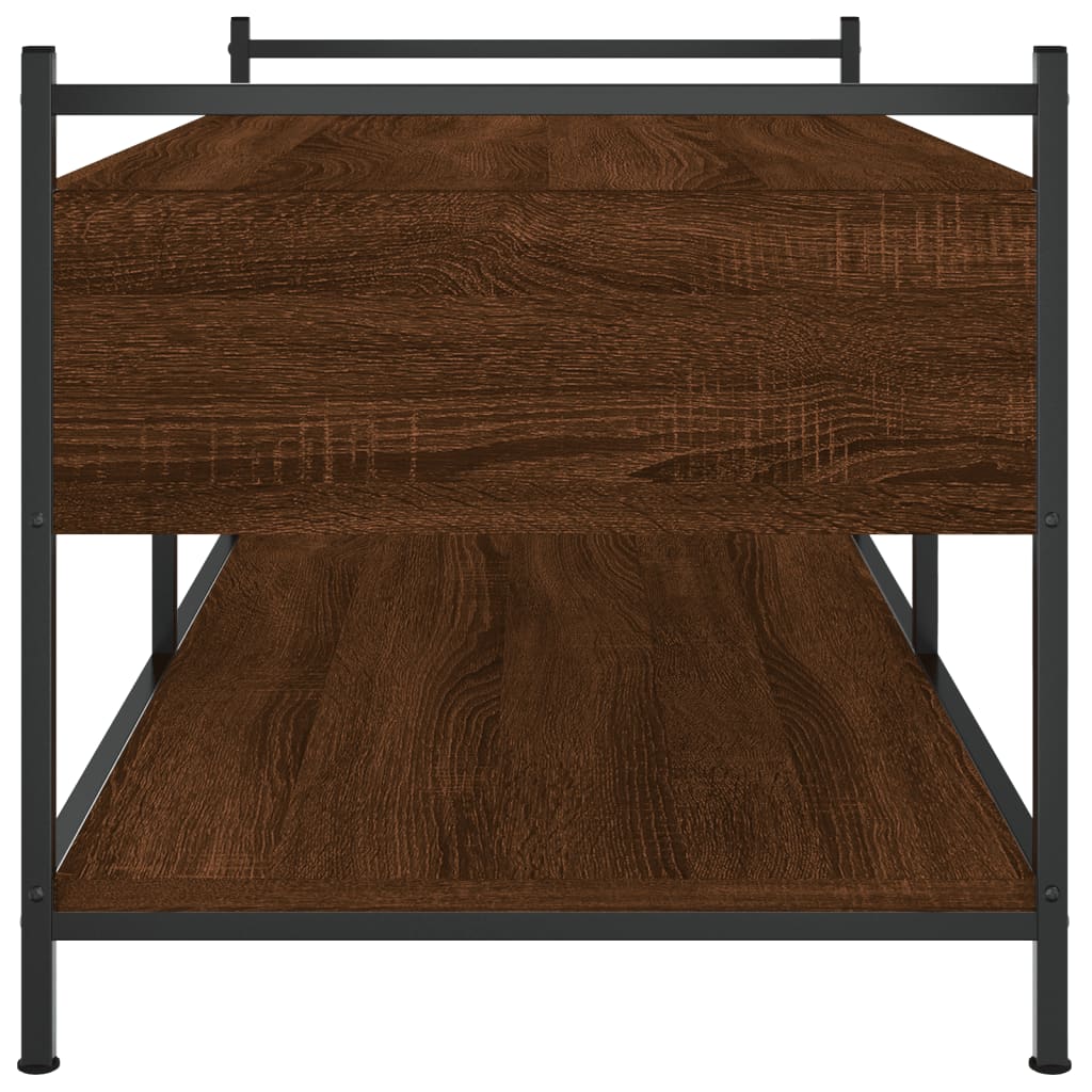 vidaXL Măsuță de cafea, stejar maro, 99x50x50 cm, lemn prelucrat vidaXL Măsuță de cafea, stejar maro, 99x50x50 cm, lemn prelucrat