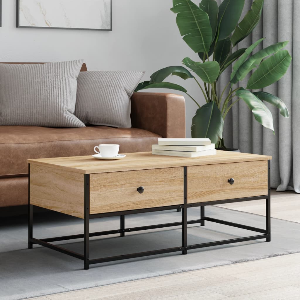 vidaXL Măsuță de cafea, stejar sonoma, 100x51x40 cm, lemn prelucrat vidaXL Măsuță de cafea, stejar sonoma, 100x51x40 cm, lemn prelucrat