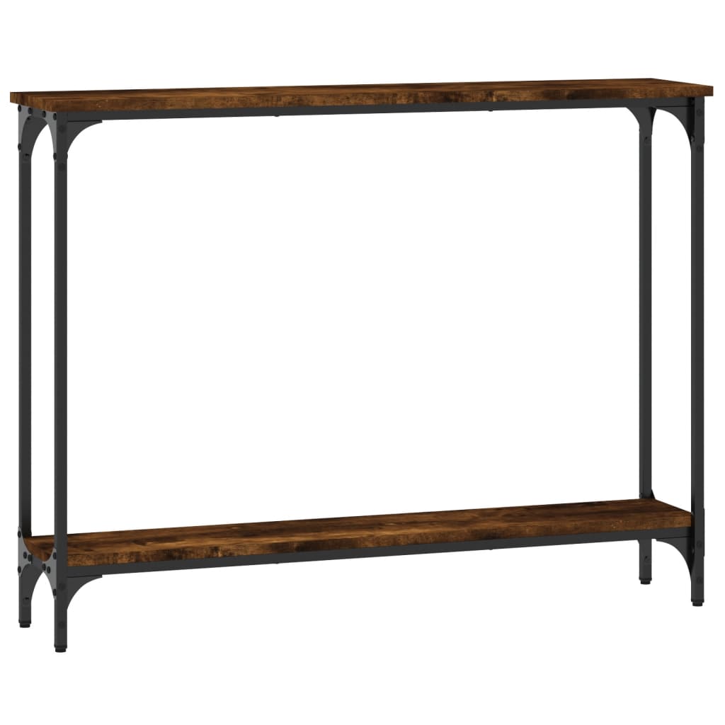 vidaXL Măsuță consolă, stejar fumuriu, 100x22,5x75 cm, lemn prelucrat vidaXL Măsuță consolă, stejar fumuriu, 100x22,5x75 cm, lemn prelucrat
