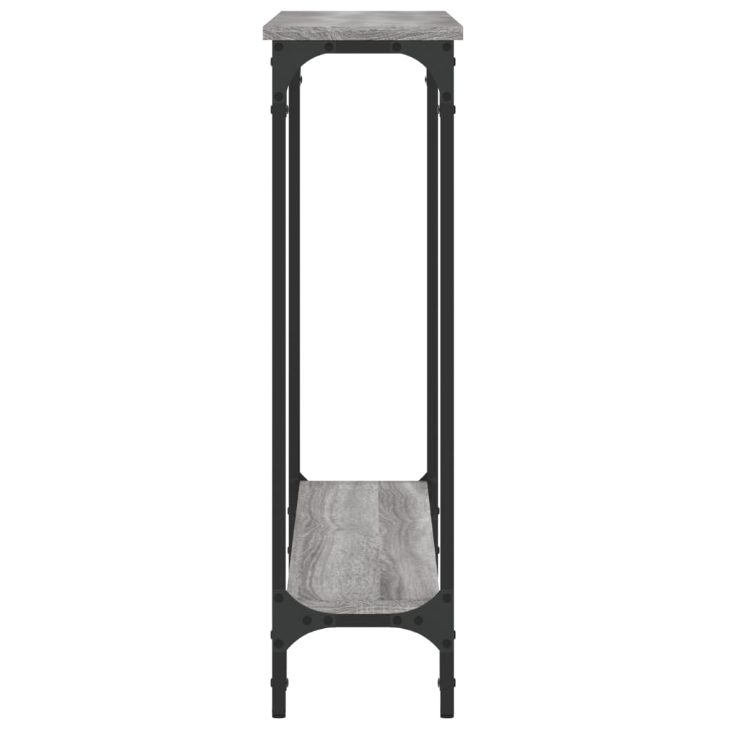 vidaXL Măsuță consolă, gri sonoma, 100x22,5x75 cm, lemn prelucrat vidaXL Măsuță consolă, gri sonoma, 100x22,5x75 cm, lemn prelucrat