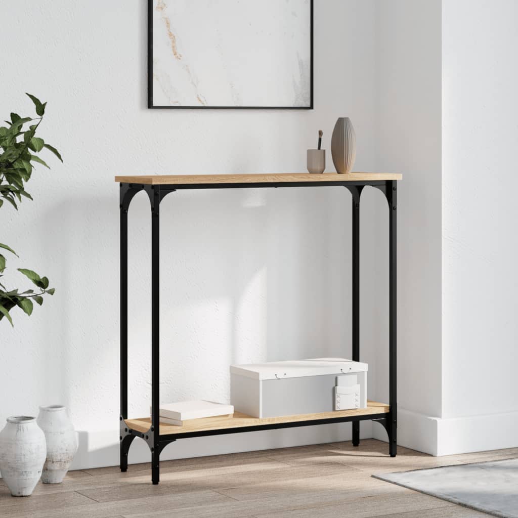 vidaXL Masă consolă, stejar sonoma, 75x22,5x75 cm, lemn prelucrat vidaXL Masă consolă, stejar sonoma, 75x22,5x75 cm, lemn prelucrat