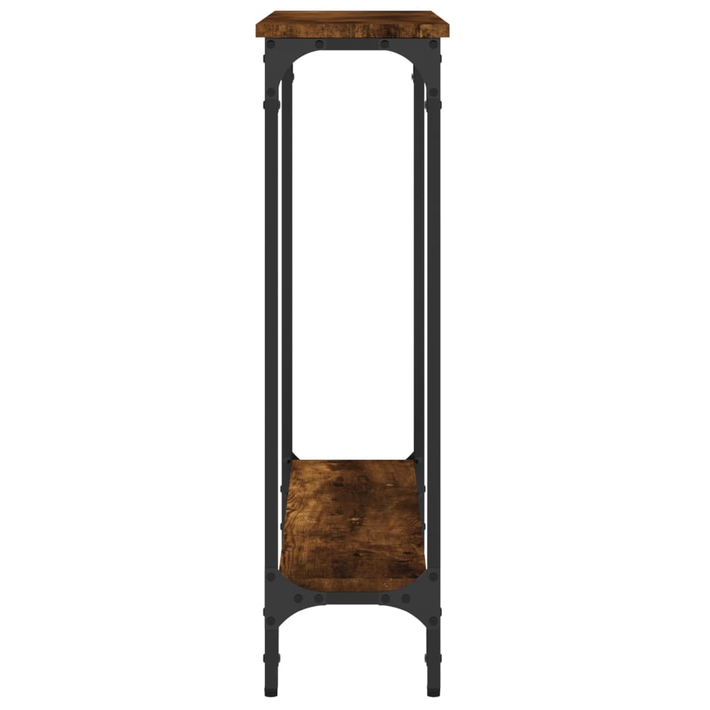 vidaXL Măsuță consolă, stejar fumuriu, 75x22,5x75 cm, lemn prelucrat vidaXL Măsuță consolă, stejar fumuriu, 75x22,5x75 cm, lemn prelucrat