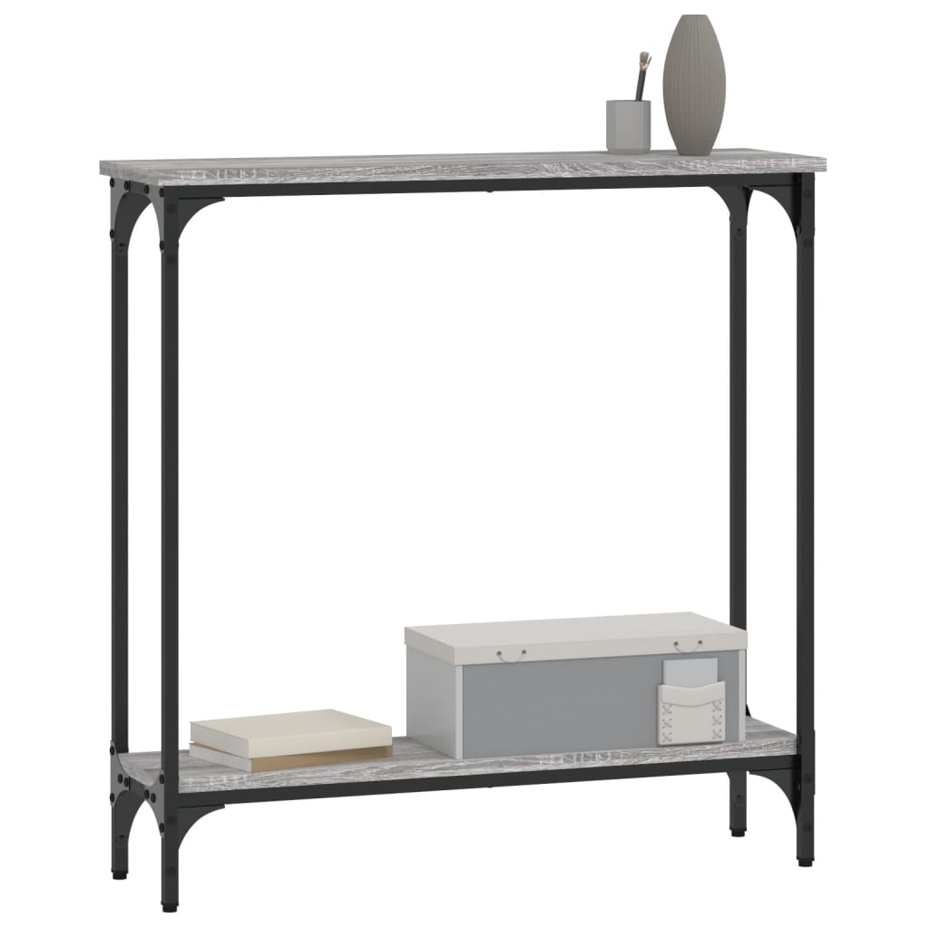 vidaXL Măsuță consolă, gri sonoma, 75x22,5x75 cm, lemn prelucrat vidaXL Măsuță consolă, gri sonoma, 75x22,5x75 cm, lemn prelucrat