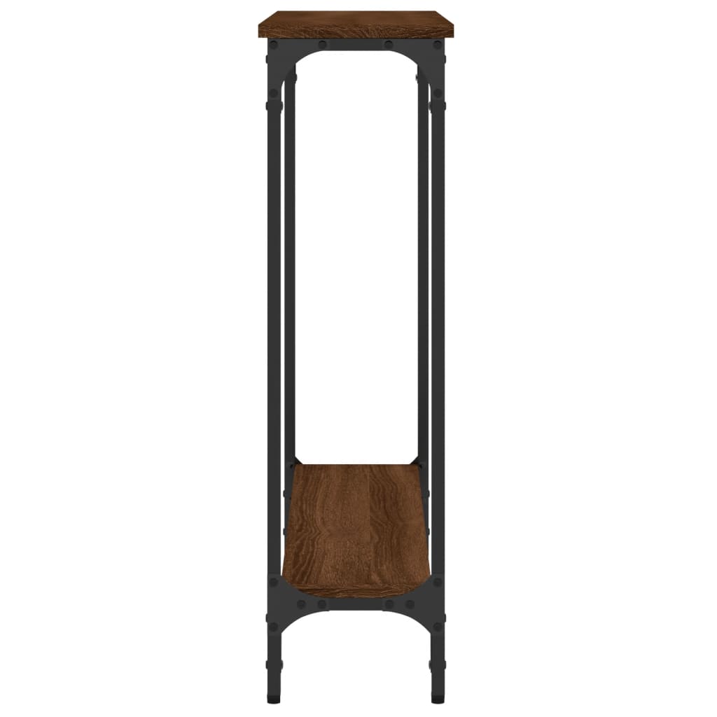 vidaXL Măsuță consolă, stejar maro, 75x22,5x75 cm, lemn prelucrat vidaXL Măsuță consolă, stejar maro, 75x22,5x75 cm, lemn prelucrat
