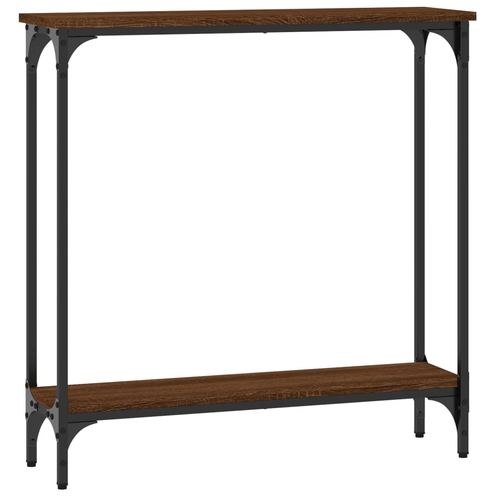 vidaXL Măsuță consolă, stejar maro, 75x22,5x75 cm, lemn prelucrat vidaXL Măsuță consolă, stejar maro, 75x22,5x75 cm, lemn prelucrat