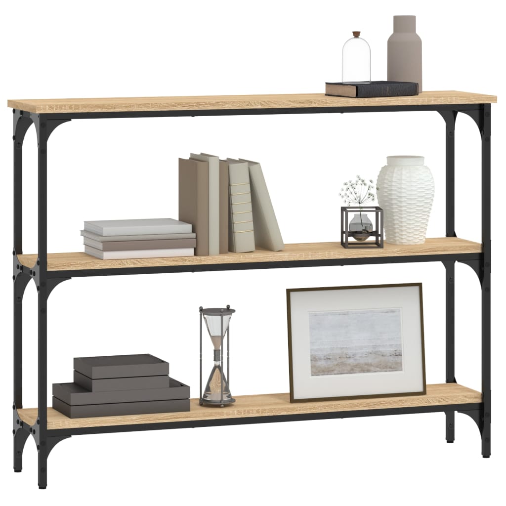 vidaXL Măsuță consolă, stejar sonoma, 100x22,5x75 cm, lemn prelucrat vidaXL Măsuță consolă, stejar sonoma, 100x22,5x75 cm, lemn prelucrat
