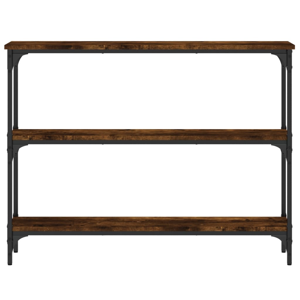 vidaXL Măsuță consolă, stejar fumuriu, 100x22,5x75 cm, lemn prelucrat vidaXL Măsuță consolă, stejar fumuriu, 100x22,5x75 cm, lemn prelucrat