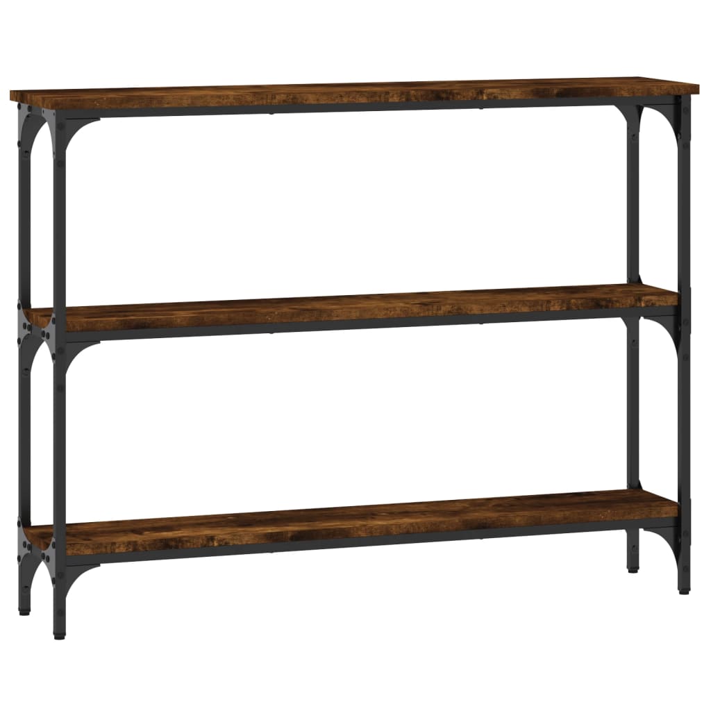 vidaXL Măsuță consolă, stejar fumuriu, 100x22,5x75 cm, lemn prelucrat vidaXL Măsuță consolă, stejar fumuriu, 100x22,5x75 cm, lemn prelucrat
