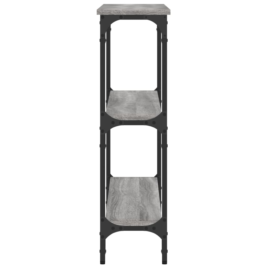 vidaXL Măsuță consolă, gri sonoma, 100x22,5x75 cm, lemn prelucrat vidaXL Măsuță consolă, gri sonoma, 100x22,5x75 cm, lemn prelucrat