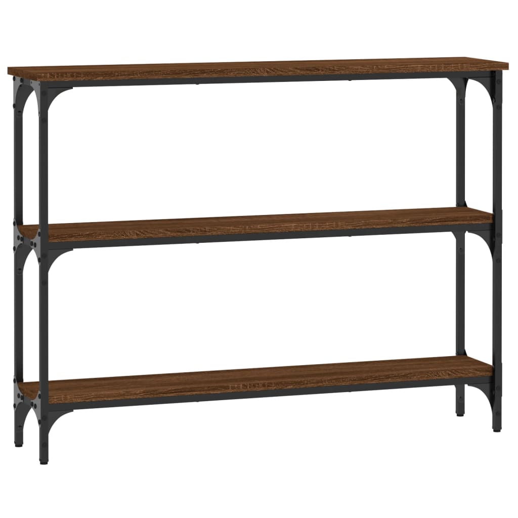 vidaXL Măsuță consolă, stejar maro, 100x22,5x75 cm, lemn prelucrat vidaXL Măsuță consolă, stejar maro, 100x22,5x75 cm, lemn prelucrat