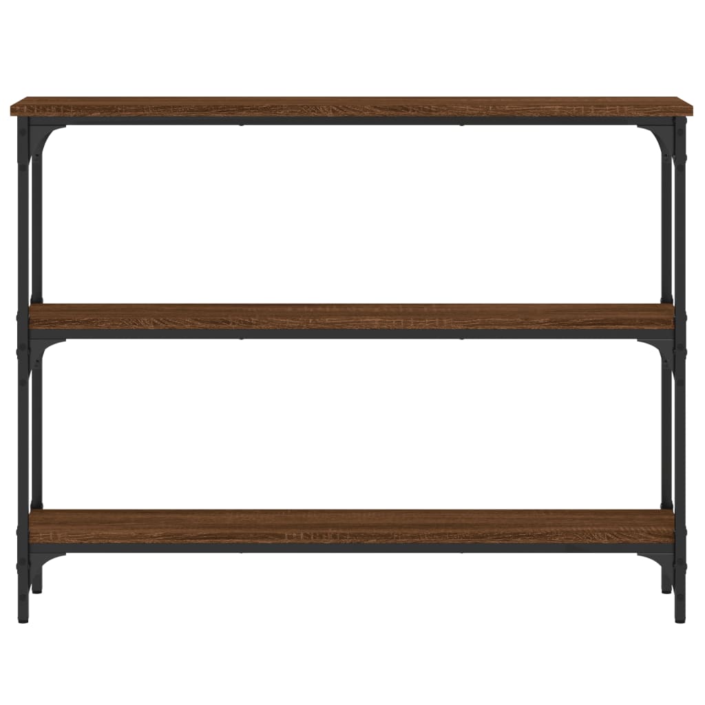 vidaXL Măsuță consolă, stejar maro, 100x22,5x75 cm, lemn prelucrat vidaXL Măsuță consolă, stejar maro, 100x22,5x75 cm, lemn prelucrat