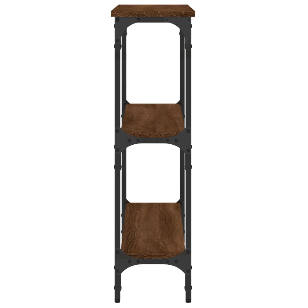 vidaXL Măsuță consolă, stejar maro, 100x22,5x75 cm, lemn prelucrat vidaXL Măsuță consolă, stejar maro, 100x22,5x75 cm, lemn prelucrat