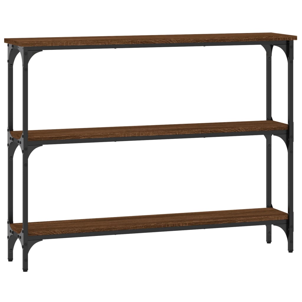 vidaXL Măsuță consolă, stejar maro, 100x22,5x75 cm, lemn prelucrat vidaXL Măsuță consolă, stejar maro, 100x22,5x75 cm, lemn prelucrat