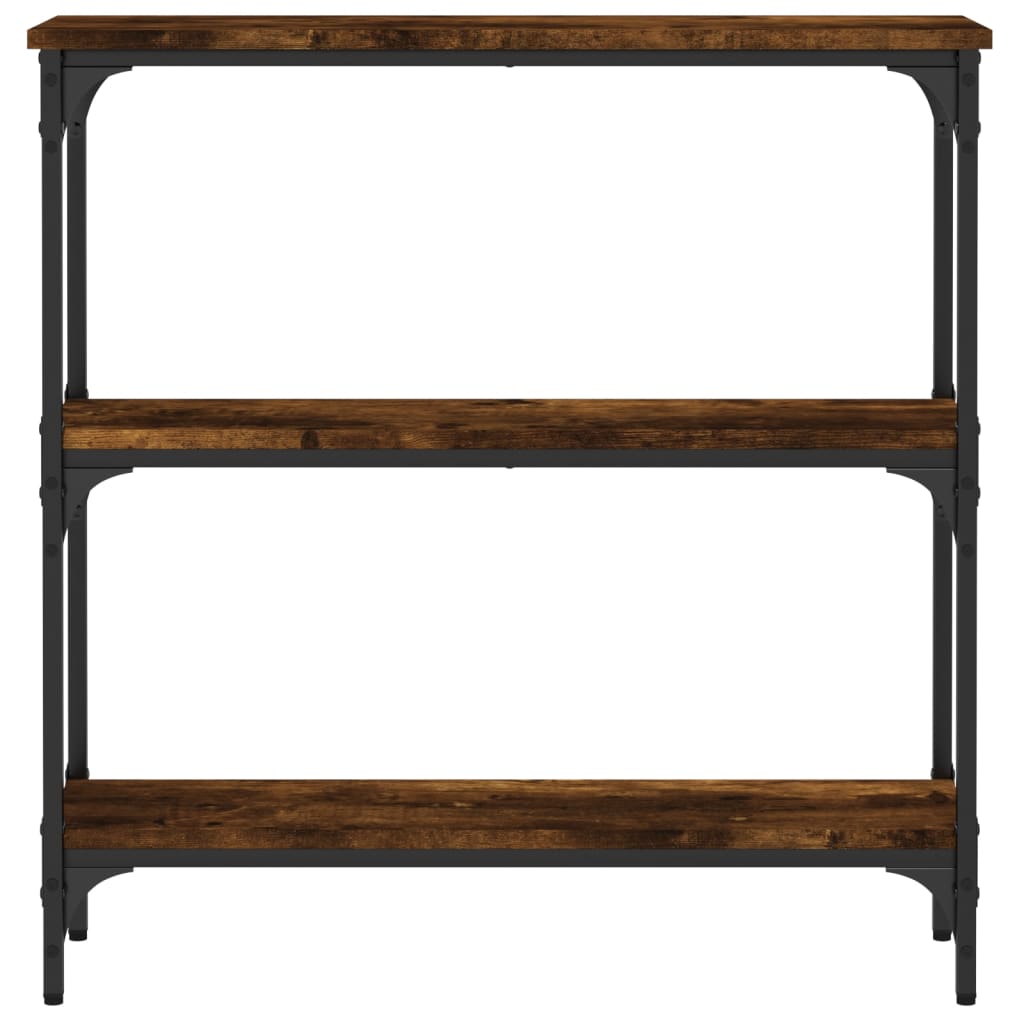 vidaXL Măsuță consolă, stejar fumuriu, 75x22,5x75 cm, lemn prelucrat vidaXL Măsuță consolă, stejar fumuriu, 75x22,5x75 cm, lemn prelucrat