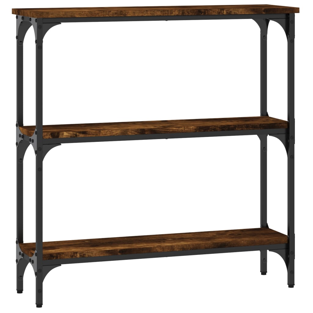 vidaXL Măsuță consolă, stejar fumuriu, 75x22,5x75 cm, lemn prelucrat vidaXL Măsuță consolă, stejar fumuriu, 75x22,5x75 cm, lemn prelucrat