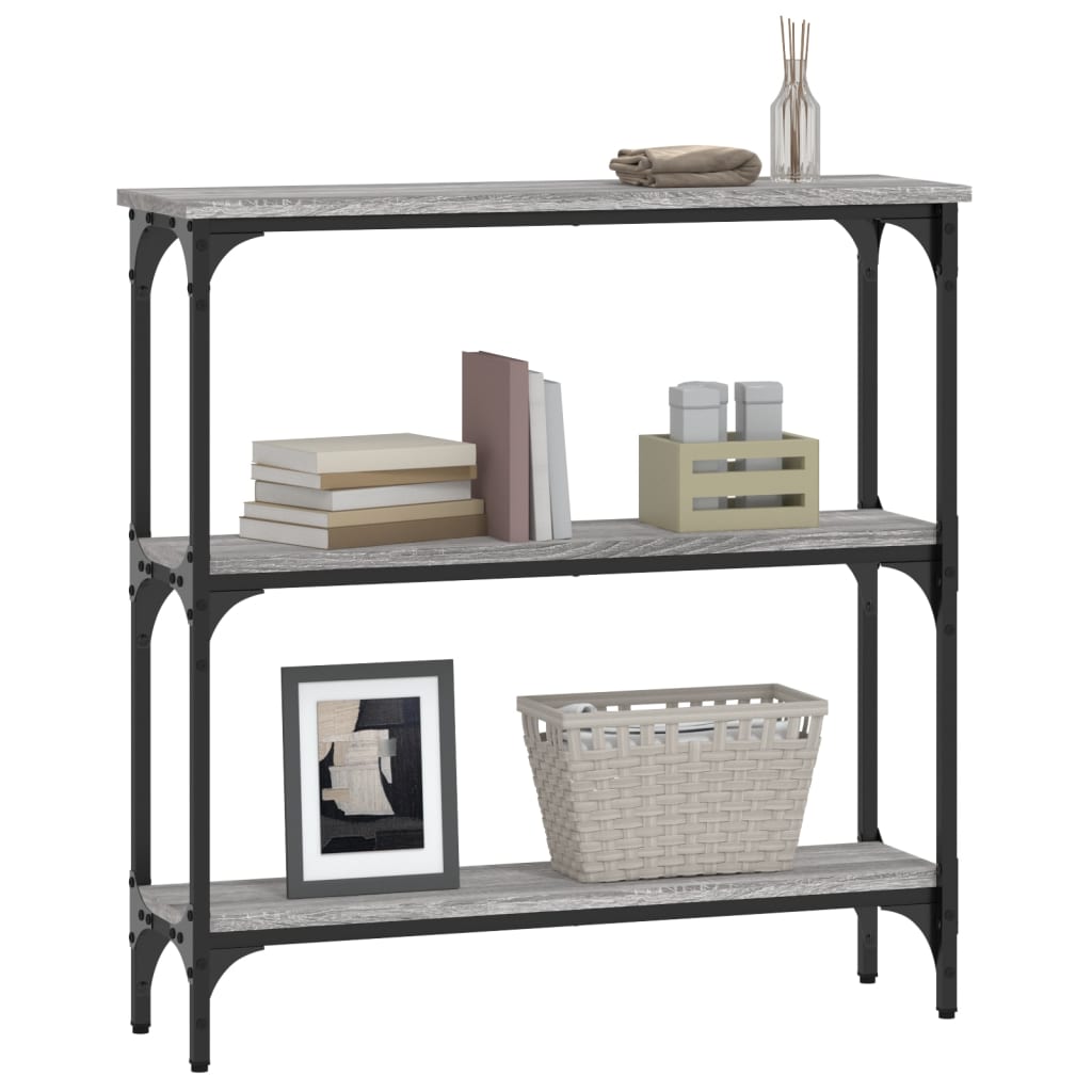 vidaXL Măsuță consolă, gri sonoma, 75x22,5x75 cm, lemn prelucrat vidaXL Măsuță consolă, gri sonoma, 75x22,5x75 cm, lemn prelucrat