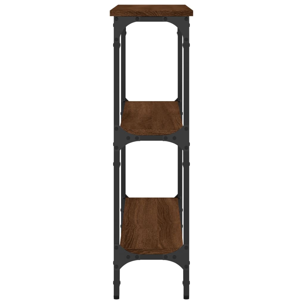 vidaXL Măsuță consolă, stejar maro, 75x22,5x75 cm, lemn prelucrat vidaXL Măsuță consolă, stejar maro, 75x22,5x75 cm, lemn prelucrat