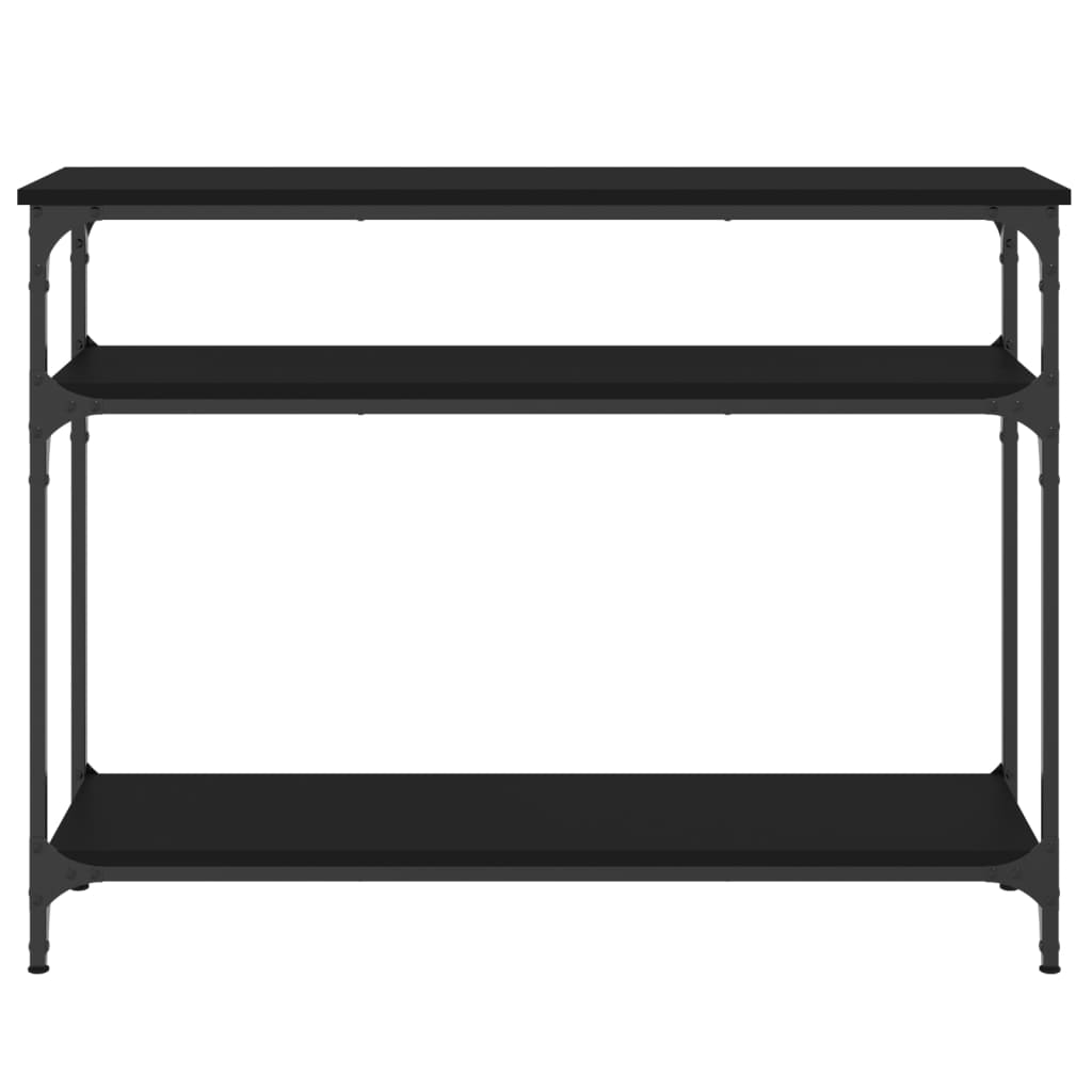 vidaXL Măsuță consolă, negru, 100x29x75 cm, lemn compozit vidaXL Măsuță consolă, negru, 100x29x75 cm, lemn compozit