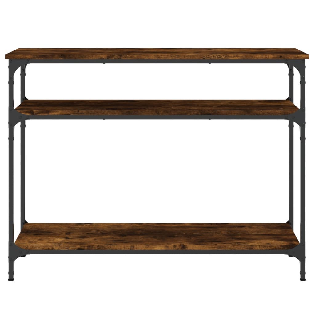 vidaXL Măsuță consolă, stejar fumuriu, 100x29x75 cm, lemn prelucrat vidaXL Măsuță consolă, stejar fumuriu, 100x29x75 cm, lemn prelucrat