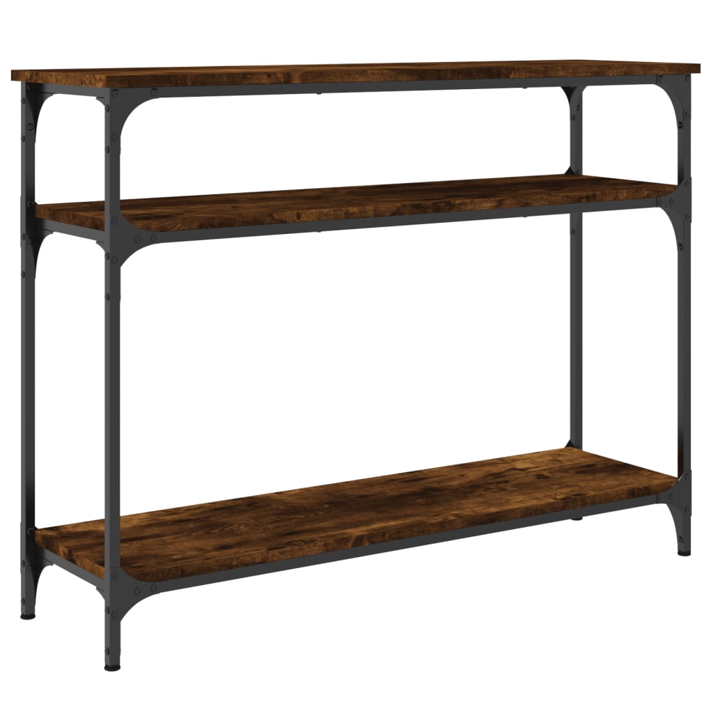 vidaXL Măsuță consolă, stejar fumuriu, 100x29x75 cm, lemn prelucrat vidaXL Măsuță consolă, stejar fumuriu, 100x29x75 cm, lemn prelucrat