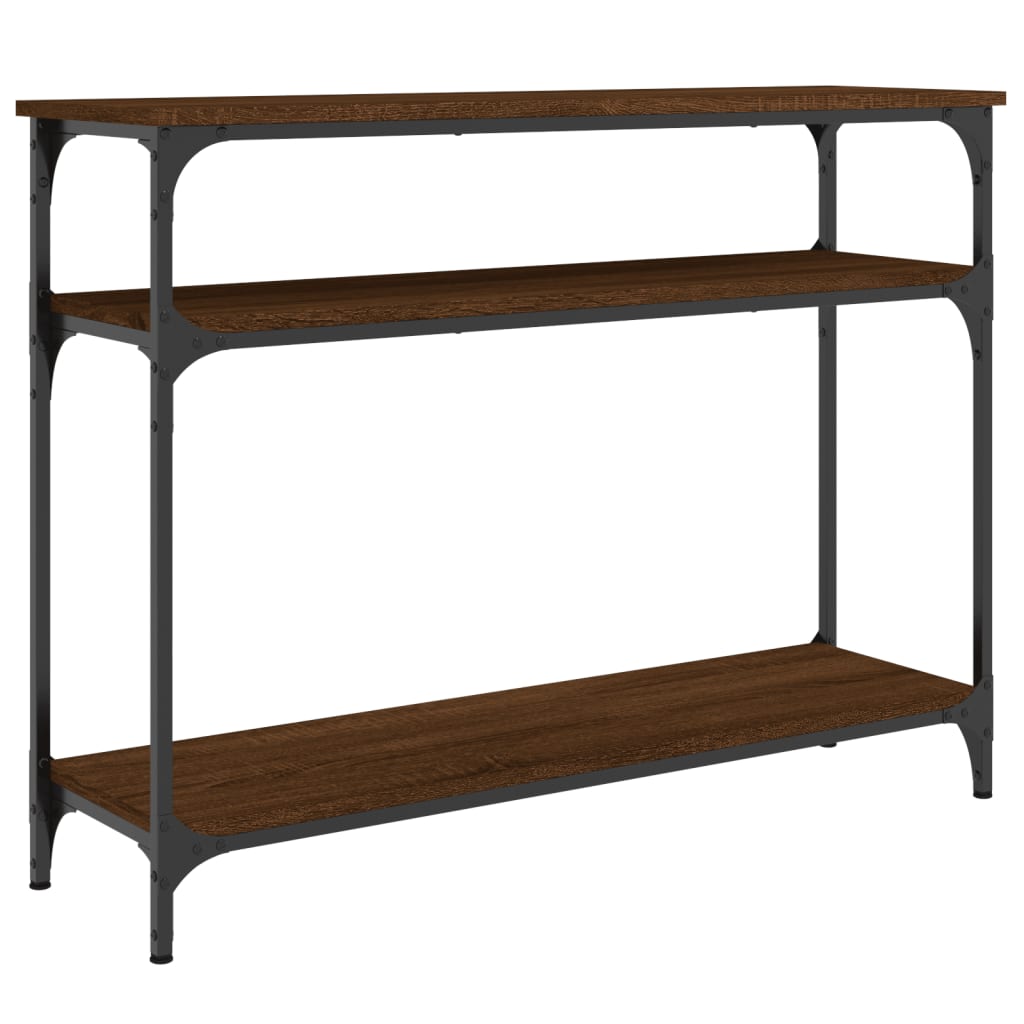 vidaXL Măsuță consolă, stejar maro, 100x29x75 cm, lemn prelucrat vidaXL Măsuță consolă, stejar maro, 100x29x75 cm, lemn prelucrat