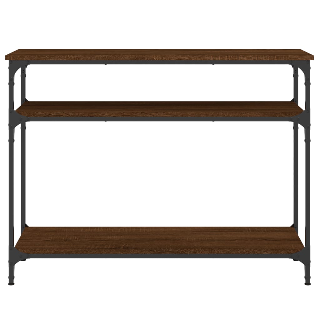 vidaXL Măsuță consolă, stejar maro, 100x29x75 cm, lemn prelucrat vidaXL Măsuță consolă, stejar maro, 100x29x75 cm, lemn prelucrat