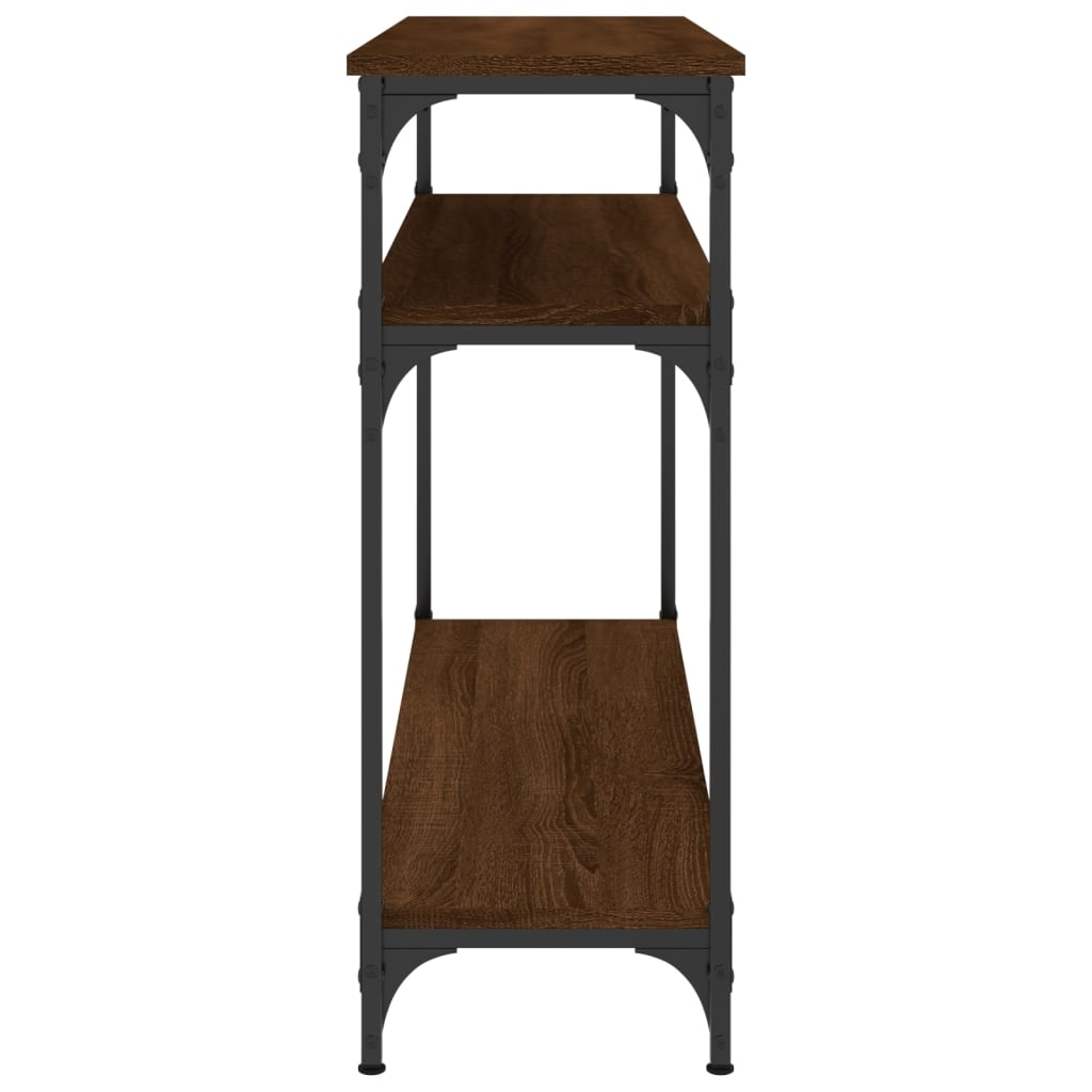 vidaXL Măsuță consolă, stejar maro, 100x29x75 cm, lemn prelucrat vidaXL Măsuță consolă, stejar maro, 100x29x75 cm, lemn prelucrat