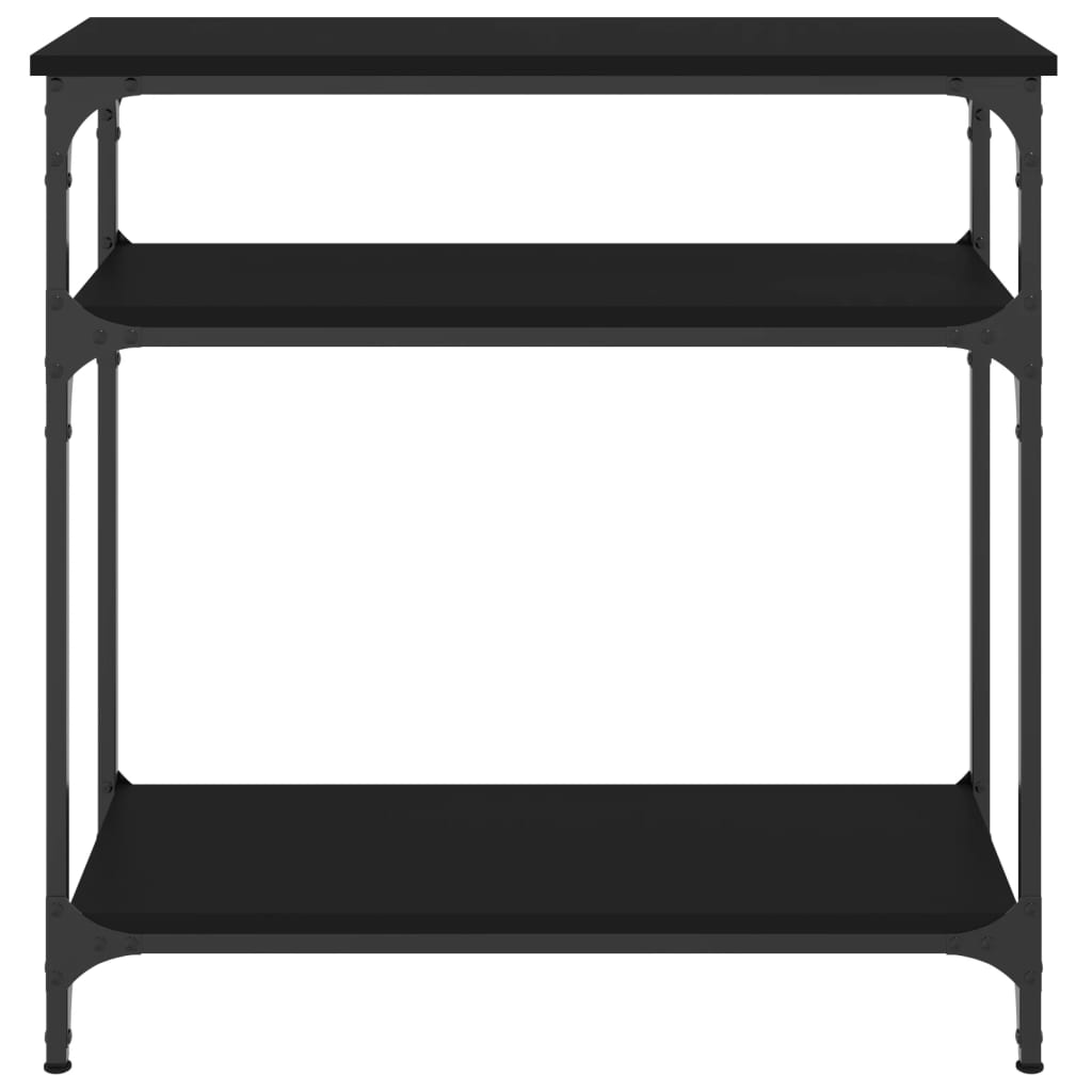 vidaXL Masă consolă, negru, 75x29x75 cm, lemn prelucrat