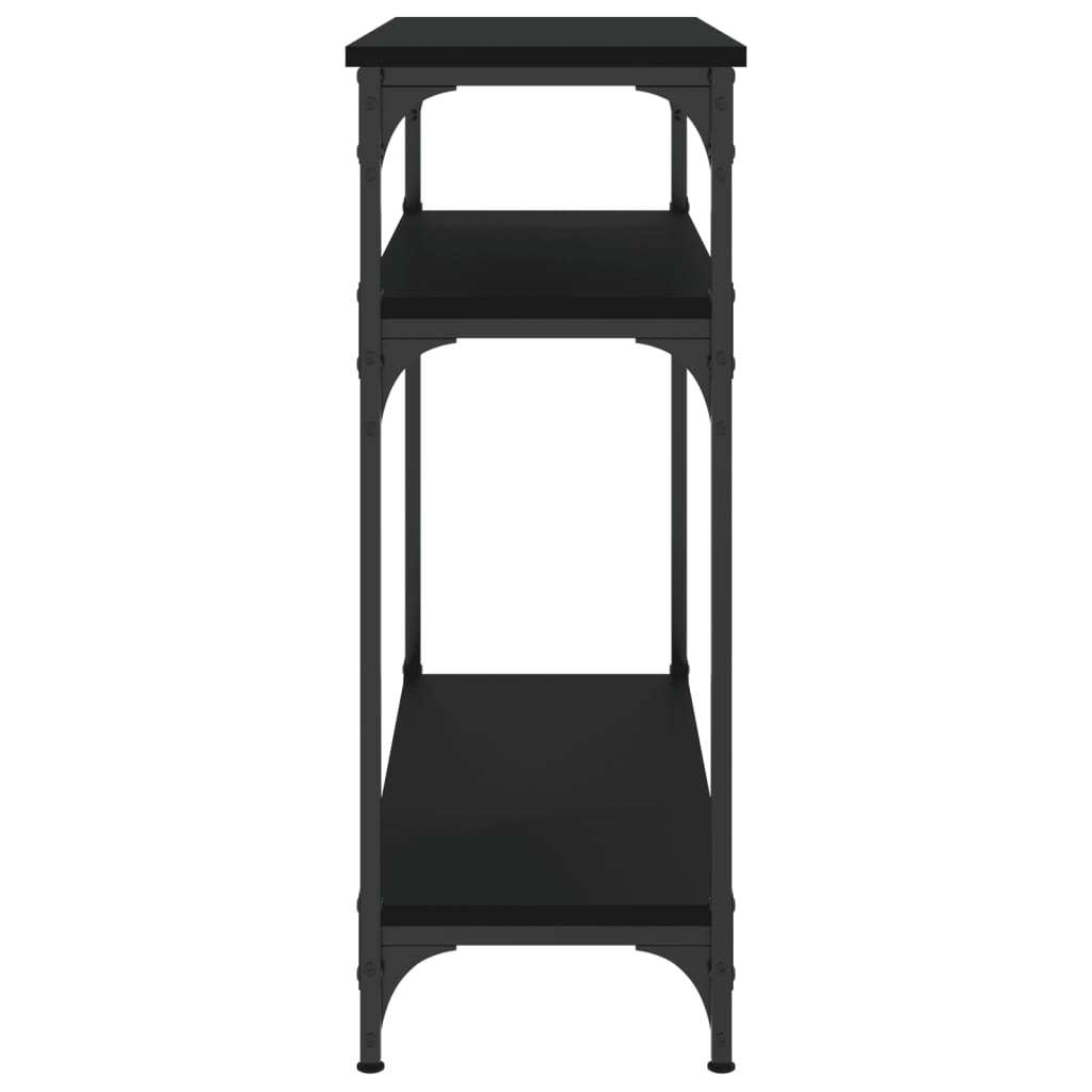 vidaXL Masă consolă, negru, 75x29x75 cm, lemn prelucrat