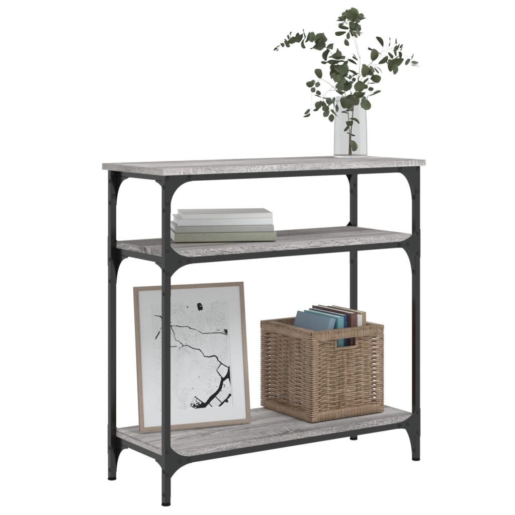 vidaXL Măsuță consolă, gri sonoma, 75x29x75 cm, lemn prelucrat vidaXL Măsuță consolă, gri sonoma, 75x29x75 cm, lemn prelucrat