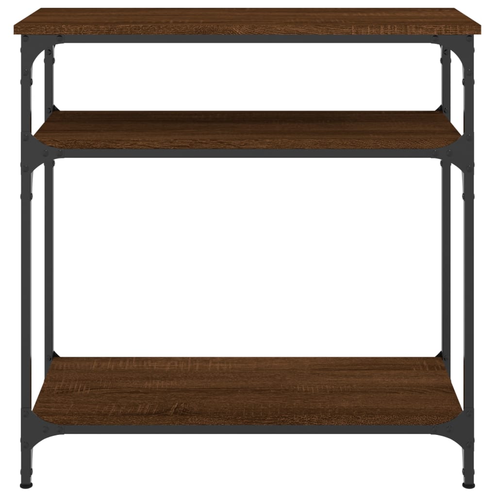 vidaXL Măsuță consolă, stejar maro, 75x29x75 cm, lemn prelucrat vidaXL Măsuță consolă, stejar maro, 75x29x75 cm, lemn prelucrat