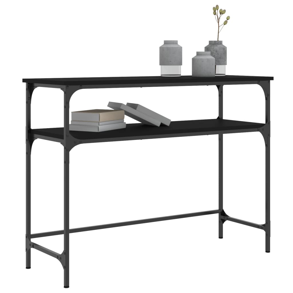 vidaXL Măsuță consolă, negru, 100x35,5x75 cm, lemn compozit vidaXL Măsuță consolă, negru, 100x35,5x75 cm, lemn compozit