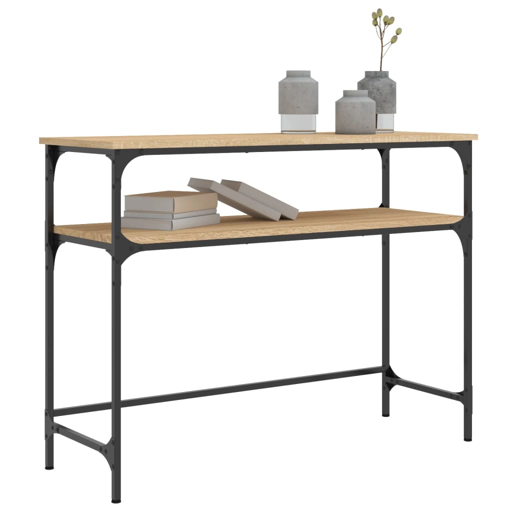 vidaXL Măsuță consolă, stejar sonoma, 100x35,5x75 cm, lemn prelucrat vidaXL Măsuță consolă, stejar sonoma, 100x35,5x75 cm, lemn prelucrat