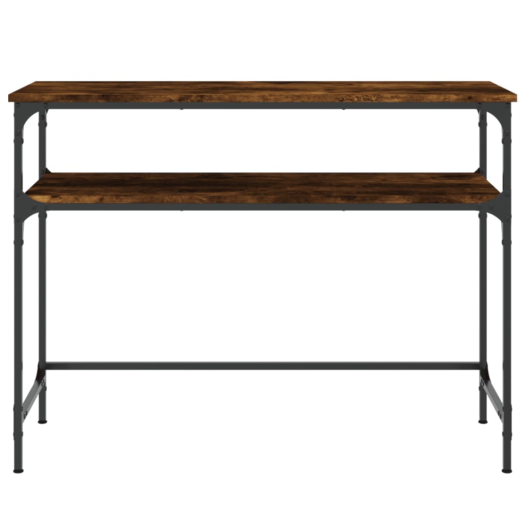 vidaXL Măsuță consolă, stejar fumuriu, 100x35,5x75 cm, lemn prelucrat vidaXL Măsuță consolă, stejar fumuriu, 100x35,5x75 cm, lemn prelucrat