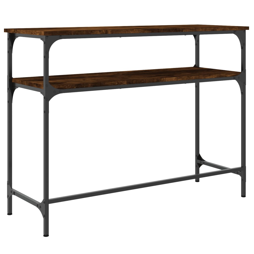vidaXL Măsuță consolă, stejar fumuriu, 100x35,5x75 cm, lemn prelucrat vidaXL Măsuță consolă, stejar fumuriu, 100x35,5x75 cm, lemn prelucrat