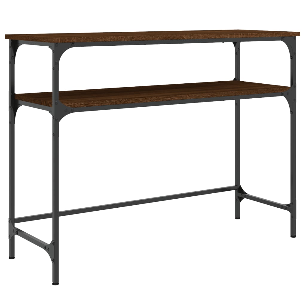 vidaXL Măsuță consolă, stejar maro, 100x35,5x75 cm, lemn prelucrat vidaXL Măsuță consolă, stejar maro, 100x35,5x75 cm, lemn prelucrat