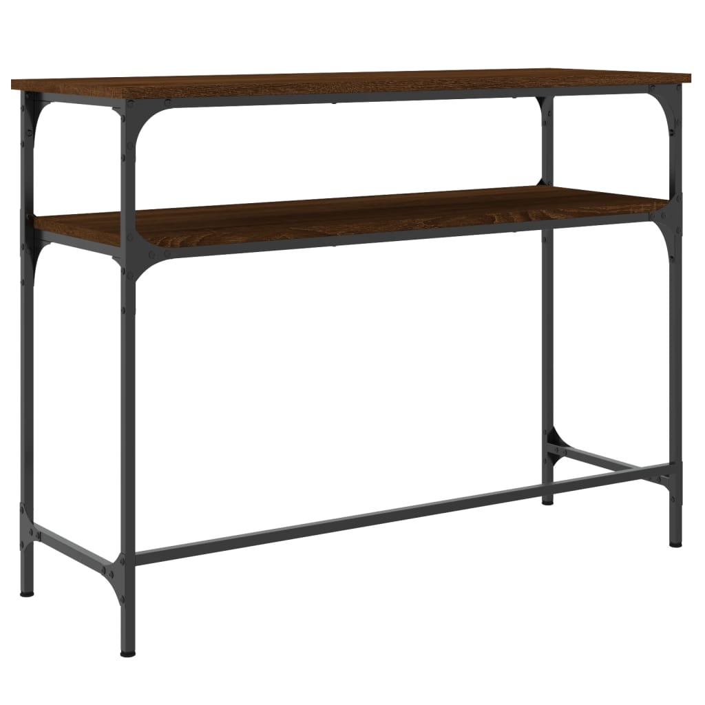 vidaXL Măsuță consolă, stejar maro, 100x35,5x75 cm, lemn prelucrat vidaXL Măsuță consolă, stejar maro, 100x35,5x75 cm, lemn prelucrat
