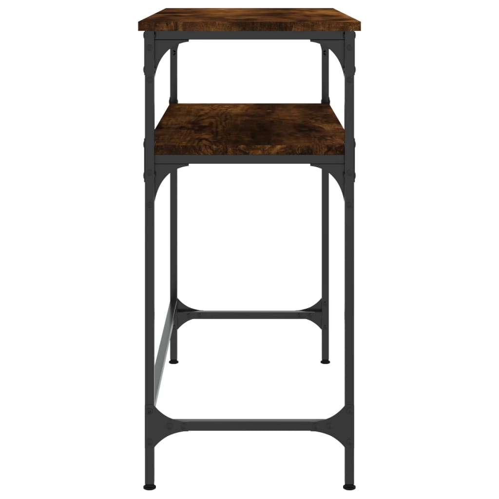 vidaXL Masă consolă, stejar fumuriu, 75x35,5x75 cm, lemn prelucrat