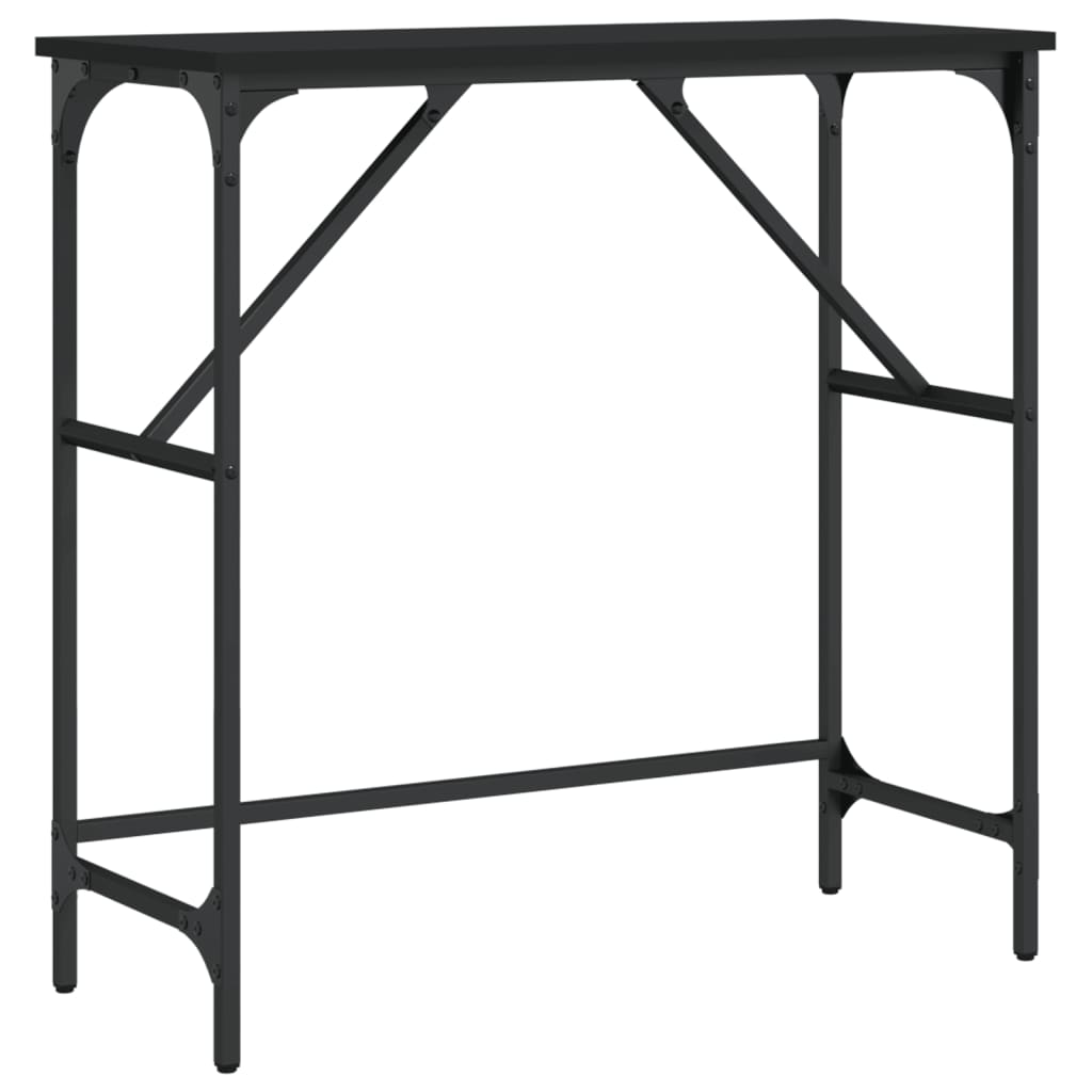 vidaXL Masă consolă, negru, 75x32x75 cm, lemn prelucrat