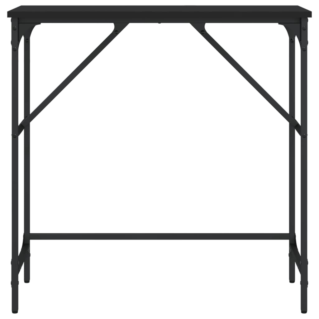 vidaXL Masă consolă, negru, 75x32x75 cm, lemn prelucrat
