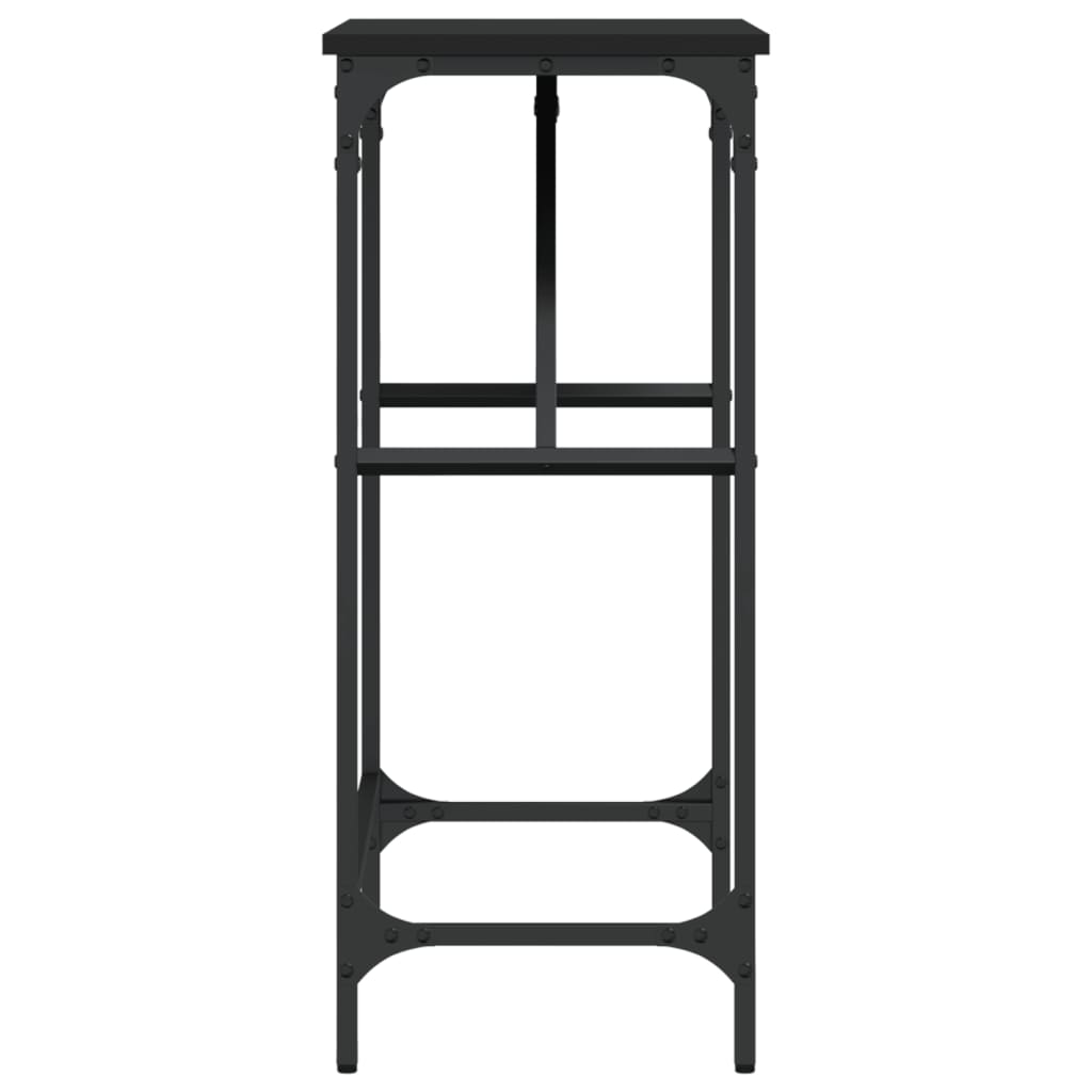 vidaXL Masă consolă, negru, 75x32x75 cm, lemn prelucrat