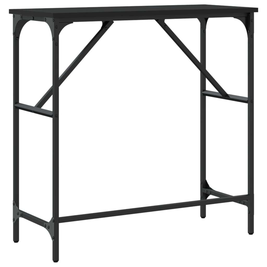 vidaXL Masă consolă, negru, 75x32x75 cm, lemn prelucrat