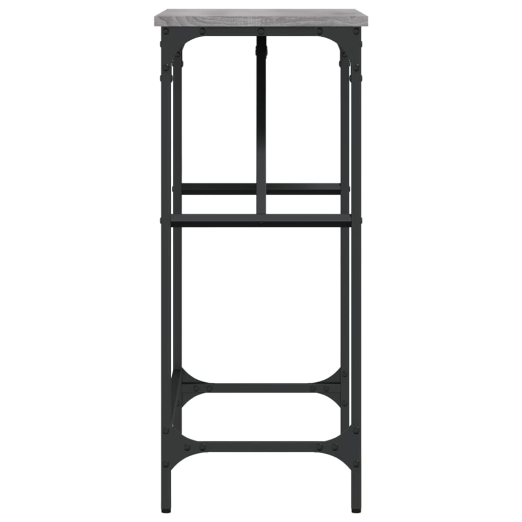 vidaXL Măsuță consolă, gri sonoma, 75x32x75 cm, lemn prelucrat