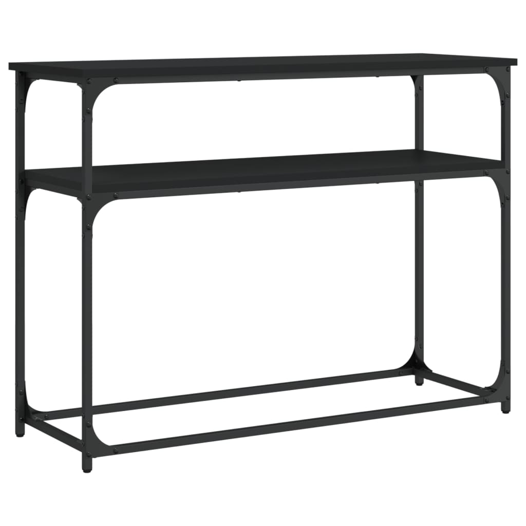 vidaXL Măsuță consolă, negru, 100x35,5x75 cm, lemn compozit vidaXL Măsuță consolă, negru, 100x35,5x75 cm, lemn compozit